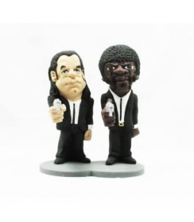 Doble Figura Vincent y Jules Pulp Fiction Artesanal 19 cms