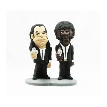 Doble Figura Vincent y Jules Pulp Fiction Artesanal 19 cms