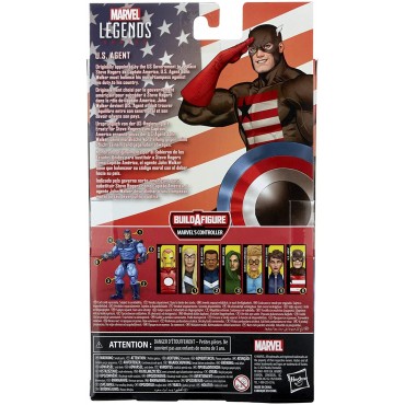 Figura U.S. Agent Marvel Legends con Build-A-Figure Articulada 15 cms 