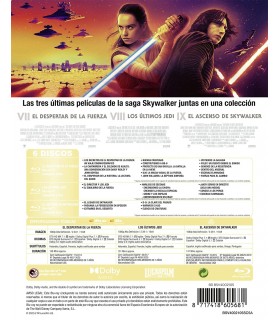 Star Wars. Episode Vii: The Force Awakens + Star Wars: The Last Jedi + Star Wars: The Rise Of Skywalker [BLU_RAY]