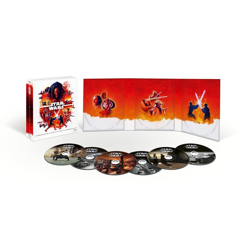 Trilogía Star Wars Episodios 1-3 (Ediciones remasterizadas) (Películas + Extras) [Blu-ray]