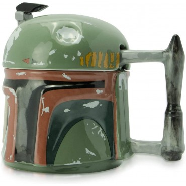 Taza Boba Fett 3D Star Wars The Mandalorian Cerámica 300 mls