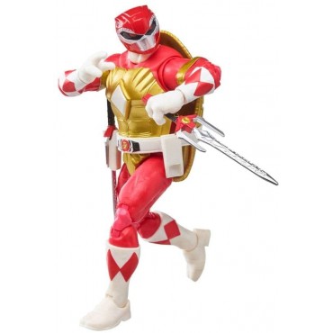 Figuras Power Rangers X Teenage Mutant Ninja Turtles Foot Soldier Tommy & Morphed Raphael Red Articuladas 15 cms