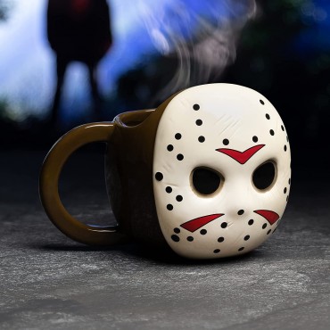 Taza Viernes 13 Máscara Jason 3D Cerámica 500 mls