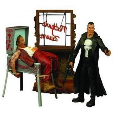 Figura The Punisher con Informante y Diorama Pinball Marvel Select Articulada 18 cms