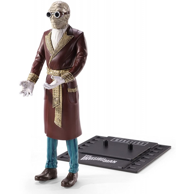 Figura Hombre Invisible Universal Monsters Bendyfigs Flexible 18 cms