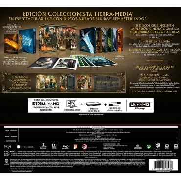 Pack Tierra Media (El Hobbit y El Señor de los Anillos) - Edición Coleccionista 4k UHD + Blu-ray (31 DISCOS) [Blu-ray]