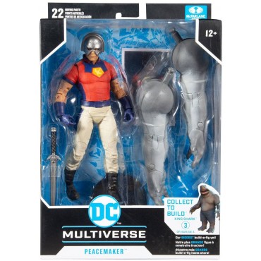Figura Peacemaker The Suicide Squad DC Multiverse Collect to Build King Shark Articulada 18 cms