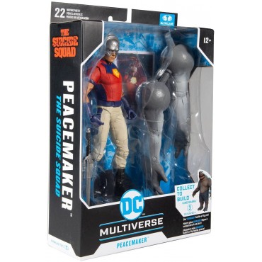 Figura Peacemaker The Suicide Squad DC Multiverse Collect to Build King Shark Articulada 18 cms