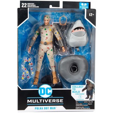 Figura Polka Dot Man The Suicide Squad DC Multiverse Collect to Build King Shark Articulada 18 cms