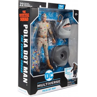 Figura Polka Dot Man The Suicide Squad DC Multiverse Collect to Build King Shark Articulada 18 cms