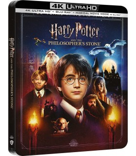 Harry Potter y la Piedra Filosofal Steelbook + Magical Movie Mode [4K UHD,Blu-ray] (2001) Harry Potter And The Sorcerer'S Stone 