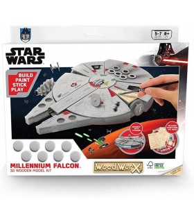 Maqueta Madera para Pintar Halcón Milenario Millennium Falcon Star Wars