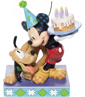 Figura Mickey Mouse y Pluto Pastel Disney Decorativa 16 cms