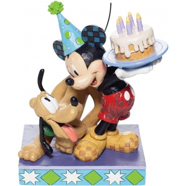 Figura Mickey Mouse y Pluto Pastel Disney Decorativa 16 cms