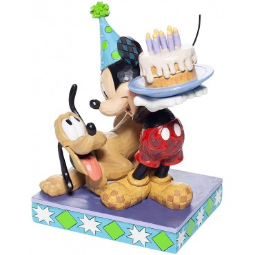 Figura Mickey Mouse y Pluto Pastel Disney Decorativa 16 cms