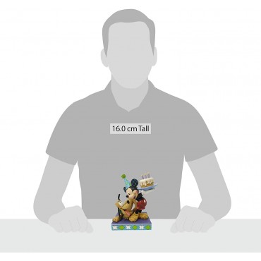 Figura Mickey Mouse y Pluto Pastel Disney Decorativa 16 cms