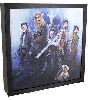 Cuadro The Last Jedi Star Wars 3D Luminart Holograma 