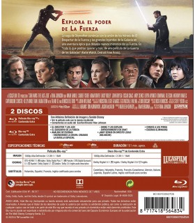 Star Wars: Los últimos Jedi (Edición remasterizada) 2 discos (película + extras) [Blu-ray]