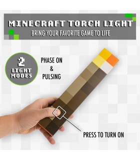 Lámpara Antorcha Minecraft 2 Modos de Luz