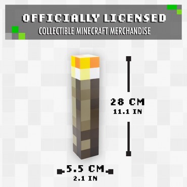 Lámpara Antorcha Minecraft 2 Modos de Luz