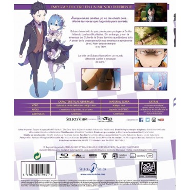 Re:Zero Episodios 14 A 25 (Parte 2) Blu-Ray Edición Coleccionistas [Blu-ray]