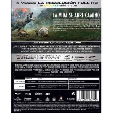 Jurassic World: El reino caído (4K UHD + Blu-ray) (Ed. especial metálica) [Blu-ray]