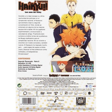Haikyu!! Los Ases Del Voley Temporada 2 Parte 2 Ep. 14-25 [DVD]