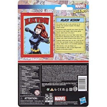 Figura Black Widow Marvel Legends Retro Articulada 9,5 cms