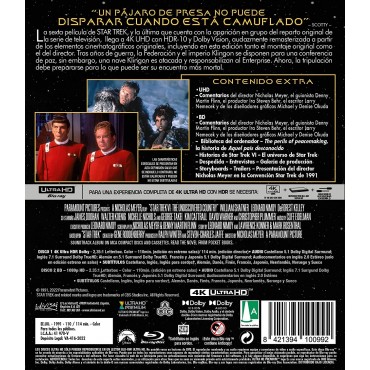 Star Trek VI: Aquel País Desconocido (4K UHD + Blu-ray) [Blu-ray]