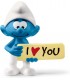 Figura Pitufo Letrero I Love You 5,5 cms