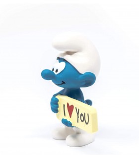 Figura Pitufo Letrero I Love You 5,5 cms