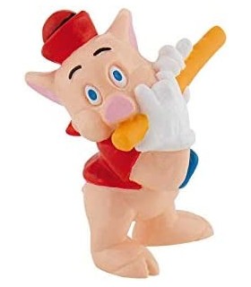Figura Cerdito Flauta Los Tres Cerditos 5,5 cms