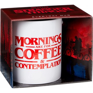 Taza Stranger Things Morning Coffee & Contemplation 315 mls