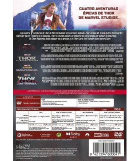 Thor + Thor: The Dark World + Thor: Ragnarok + Thor: Love And Thunder [DVD]