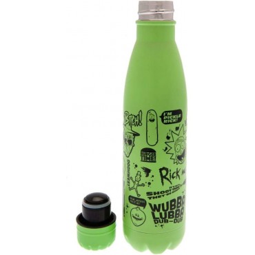 Botella Rick & Morty Frases de la Serie Aluminio 500 mls