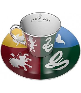Set Harry Potter Taza Espejo y Plato Cuatro Casas Hogwarts 300 mls
