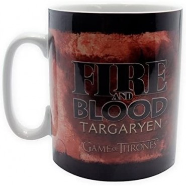 Taza Game Of Thrones Targaryen Fire And Blood Cerámica 460 mls