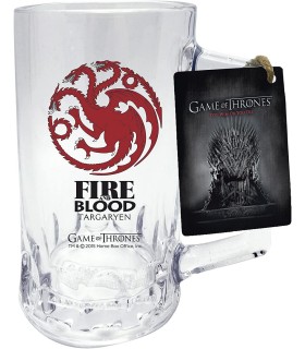 Jarra Cerveza Game Of Thrones Targaryen Fire & Blood Cristal 595 mls