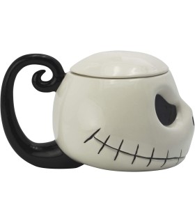 Taza The Nightmare Before Christmas Pesadilla Antes de Navidad Cerámica 3D con Tapa 450 mls