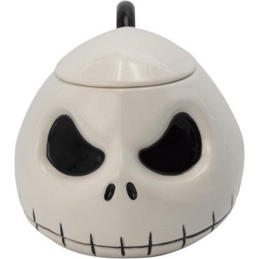 Taza The Nightmare Before Christmas Pesadilla Antes de Navidad Cerámica 3D con Tapa 450 mls