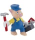 Figura Cerdito Herramientas Los Tres Cerditos 6 cms