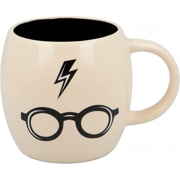 Taza Harry Potter Gafas Ovalada Cerámica 380 mls