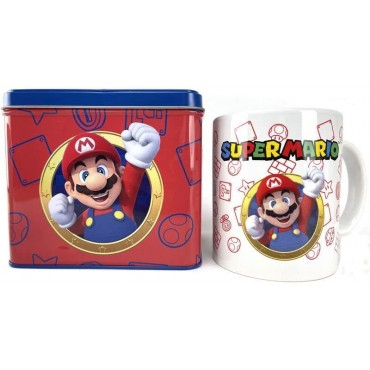 Taza Cerámica + Hucha Metalica Super Mario Bros 