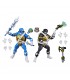 Pack Figuras Power Rangers X Teenage Mutant Ninja Turtles Morphed Donatello Negro y Morphed Leonardo Azul Articuladas 15 cms