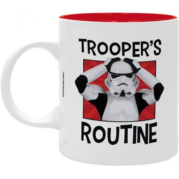 Taza Trooper's Routine Soldado de Asalto Original Stormtrooper Star Wars Cerámica 320 mls