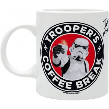 Taza Trooper's Coffee Break Soldado de Asalto Original Stormtrooper Star Wars Cerámica 320 mls