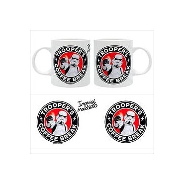 Taza Trooper's Coffee Break Soldado de Asalto Original Stormtrooper Star Wars Cerámica 320 mls