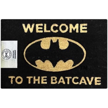 Felpudo Batcueva Batman Welcome to the Batcave Negro DC 40 x 60 cms