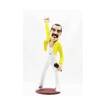 Figura Freddie Mercury Artesanal 20 cms